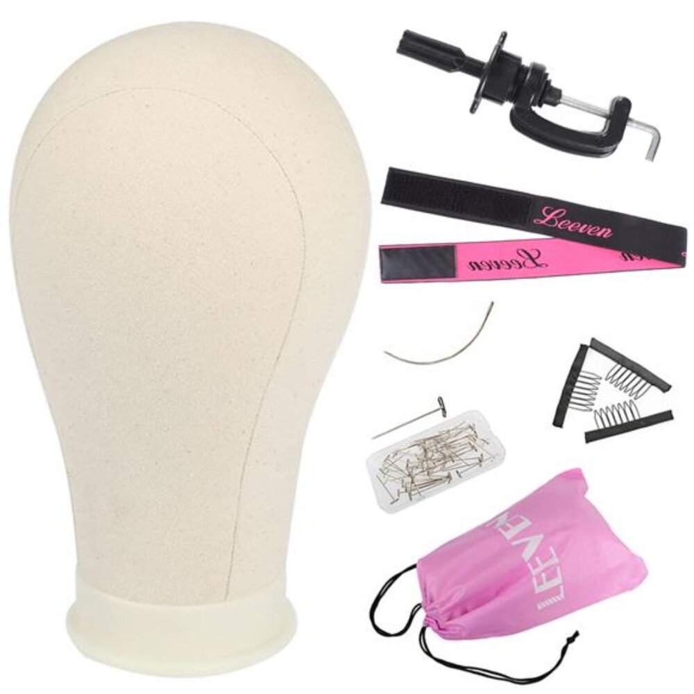 21"-24" Poly Canvas Block Head Professional Mannequin Canvas Head